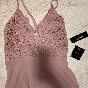 NWT Lulu's Pink Lace Dress Size M